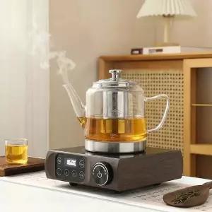 [골드스마일]차망 주전자 인덕션 유리 티포트 1.5L