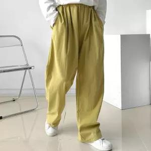 남성 투턱 주름 편한 체형 커버 통큰 와이드 팬츠 ffF6+5cqc