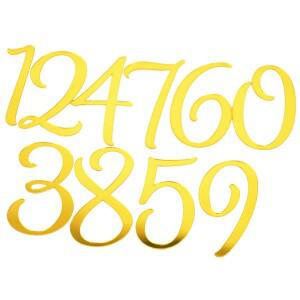 골든 아크릴 숫자 케이크 토퍼 생일 디지털 장식 웨딩 어린이 베이킹 도구 0-9
