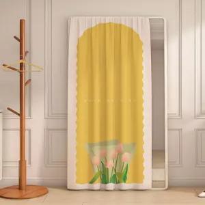 패브릭 커버 전신거울가리개 옷장 천막 레일형 슬라이드 현관 인테리어