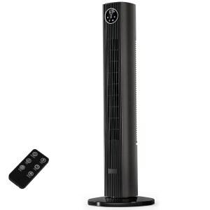 남극 스타 타워 선풍기 휴대용 바닥 85 진동 조용한 냉방 12시간 타이머 리모컨 스탠드 무검 전기 3풍속 4모드 침실 사무실, 36인치, 회색