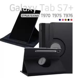 [제이프로젝]갤럭시탭S7 플러스 12.4 회전 거치 가죽 케이스 S7 기스 보호