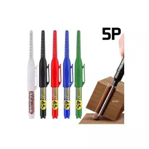 45mm 산업용 롱 마커펜 5P 틈새작업 유성 사인펜 마킹 947962