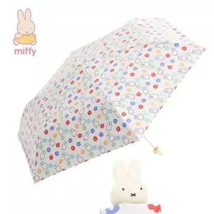 체크 플라워 귀여운 캐릭터 손잡이 자외선차단 차광율 99.9 암막 수동 3단 양우산 우산 겸 양산) MIL-2506