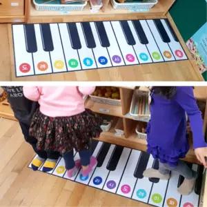 재밌는 음계학습 놀이 건반모양 코팅 바닥스티커 완구 유치원 아기장난감 기념품