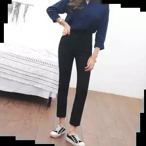 여성스러운바지 뱃살커버 하이웨스트 밴딩 슬랙스 일자 스키니 팬츠