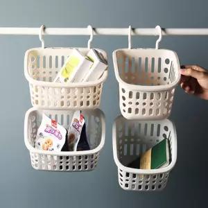 후크 고리형 바스켓 펜트리 다용도실 수납 정리 선반