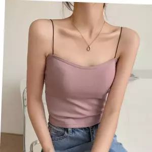 운동복 러닝 미들캡 끈나시 내장 캐주얼 캐주얼나시 여성용 이너웨어