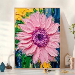 유화그리기세트 해바라기 대형 꽃그림 명화그리기 diy 캔버스 색칠 45x60cm