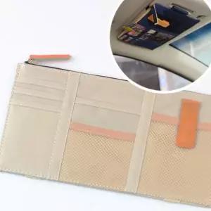 ( )자동차 썬바이저 카드 수납 포켓 차량 필수 정리함 서류 보관 파우치 수납정리파우치