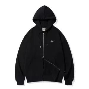 코드그라피 CGP 스몰 스퀘어 로고 후드 집업 블랙 CBEBUTC020BK 134481