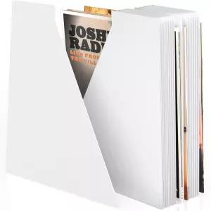 Facmogu 20PCS 비닐 레코드 칸막이 12인치 카드 재사용 빈 가로 DVD 가능한 LP 쓰기 세로 및 앨범 정리기용