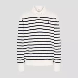 빈폴 25FW BC5X41C020 캐주얼 소프트 코튼 스트라이프 칼라넥 맨투맨 - 아이보리 103725