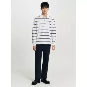 빈폴 26SS 텍스처 칼라넥 스트라이프 긴소매 티셔츠 - 아이보리(BC6241C550) 104039