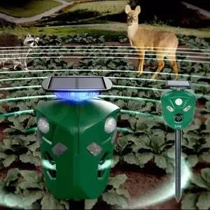 CAS 360도 절루가 야생동물퇴치기 태양열 자동 충전 무선 쥐 뱀 고라니 멧돼지 새 야생 동물 퇴치기 1세트