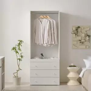 마르체 폴라 800 슬라이딩 선반 서랍 키큰 옷장 BOW562