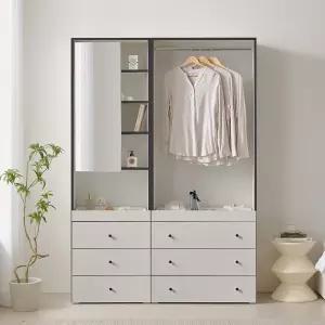 마몽 1400 거울 서랍 키큰 옷장 세트 OWF156