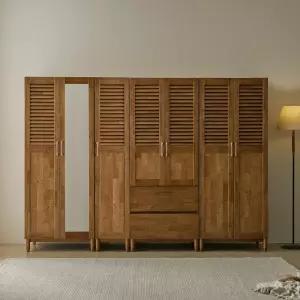 루멘 루바 갤러리 원목 전신거울 서랍 수납 옷장 2800 FMF232