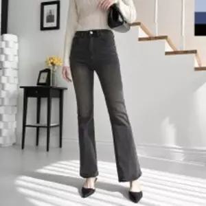 2L-SIN WSF5000 여자 히든밴딩 스판 세미 부츠컷 반하이웨스트 청바지 데님팬츠 여성 예쁜 스런 하이진 여