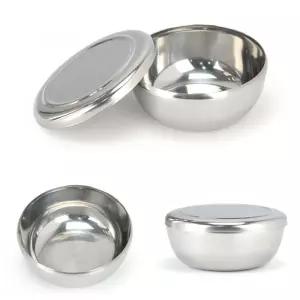 업소용 스텐 밥공기 밥그릇 뚜껑포함 10.3x4.5cm 2호 스텐합식기