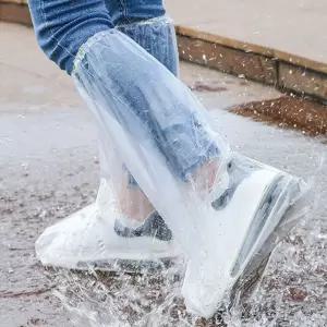 비닐장화 화이트 긴장화 신발방수커버고무 방한화 안전 낚시 남성 주방 주방용 반장화 방수화 패션 장마덧
