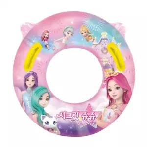 65cm 시크릿쥬쥬 손잡이튜브수영장 계곡 바다 물놀이용품 물놀이 어린이 원형 비치 놀이용
