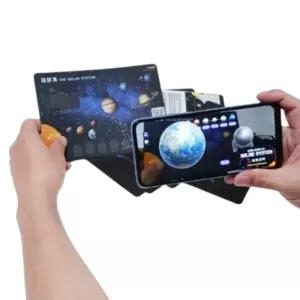 5학년 태양계와 별 태양계 행성 크기 거리 비교 학습 스마트폰 증강현실 앱 카드 12매 AR 가상 현실 초등