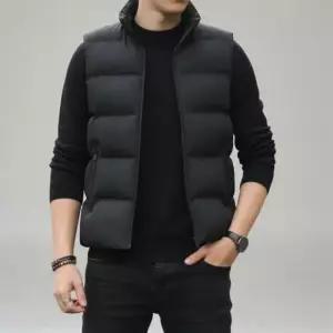 [의류] 하이넥 패딩 조끼 베스트 방한용품 숏패딩 사무실패딩조끼 작업복