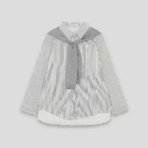 [코데즈컴바인](타임스퀘어점패션관) 스트라이프 셔츠 니트 숄 SET (CKC-SH301W8)