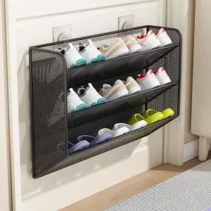 벽걸이신발장 부착식 무타공 다층선반 소형 신발장