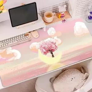 장패드 마우스 패드 게이밍 와이드 논슬립 대형 데스크 컴퓨터 키보드 매트 벚꽃나무 (KYR-WFITYFO)