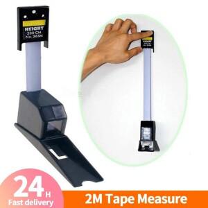 가정 병원 용 2m 신체 성장 키 고도계 벽 장착 개폐식 줄자 휴대용 높이 측정기