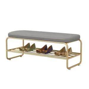 북유럽 현관 벤치 수납 슈즈 스툴 의자 골드 신발장