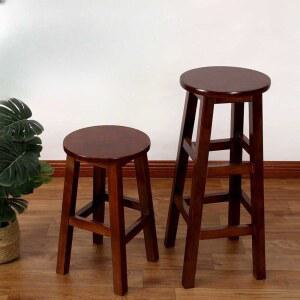 바 높이 의자 앉다 원형 라운드 25CM 테이블 식탁 벤치에 홈바 원목 홈바의자 카페