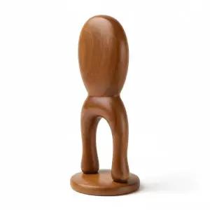 원목 나무 괄사 박달나무 원목 괄사 스틱 쭈꾸미모양 얼굴 코 마사지