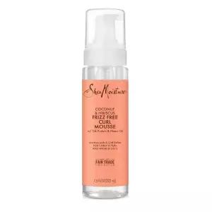 SheaMoisture 컬 무스 코코넛  히비스커스 for Frizz Control 스타일링 위드 시어버터 7.5 oz