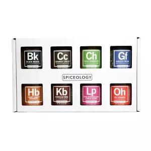 스파이스톨로지 - BBQ 루브 선물 세트 대형 스파이스 블렌드 및 양념 병 8팩 스테이크 치킨 생선 바비큐