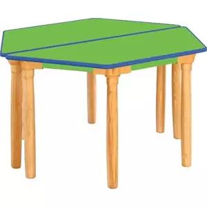 원목다리 연두 교구샘 어린이 사다리꼴 학습대 안전 83-2