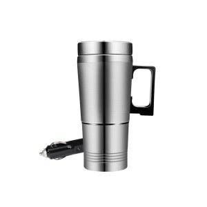 차량용 전기포트 보온컵 12v 60W 범용 스테인리스 그레이 잭 분유포트 플매트