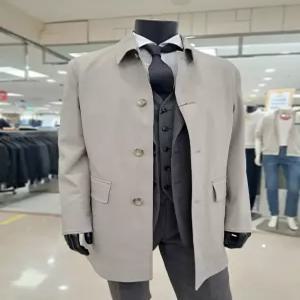 [바쏘옴므]바쏘옴므 베이지포켓포인트 맥 트렌치코트(WSY5CC12ABG5