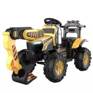 포크레인 굴착기 수동 자동 승용 대형 전동카 리모컨 장난감 옐로우 배터리