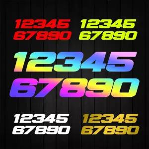 자동차 스티커 번호 1234567890 전기 자동차 스쿠터 헬멧 바디 DIY 장식 스티커 바이크 오토바이 모토 데칼