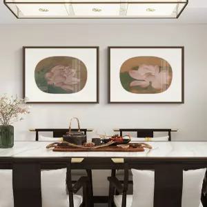 레트로 빈티지 동양화 대형 민화 포스터 특수 족자 화조도 도안 한국화 명화 액자