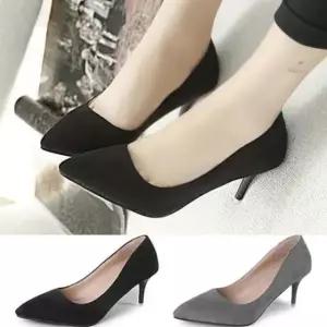 여자구두 하이힐 여성구두 스웨이드 힐 7.0cm /225-265mm P1086