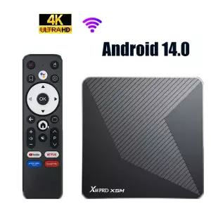 TV X88 PRO X5M 안드로이드 14.0 Wifi6 Amlogic S905X5M 4K BT5.0 1000M 음성 리모컨 미디어 플레이어 스마