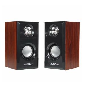 나무 스피커 USB 전원 3.5MM 오디오 잭 서라운드 사운드 유선 노트북 스마트 폰용 컴퓨터