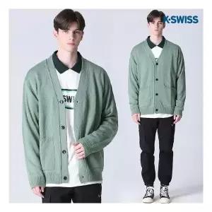 [케이스위스]베이직 스탠다드 울블렌디드 Y넥 가디건 516506