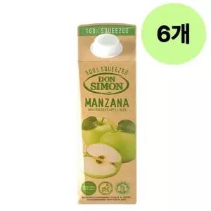 돈시몬 착즙 주스 사과 과즙 음료 팩 간식 1L 6개