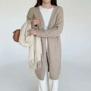 [하프클럽/]여성용 봄가을 루즈핏 기본 롱 니트 가디건