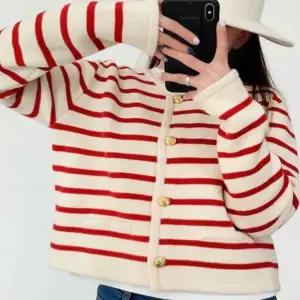 [하프클럽/]여성용 스트라이프 니트 가디건 데일리 패션